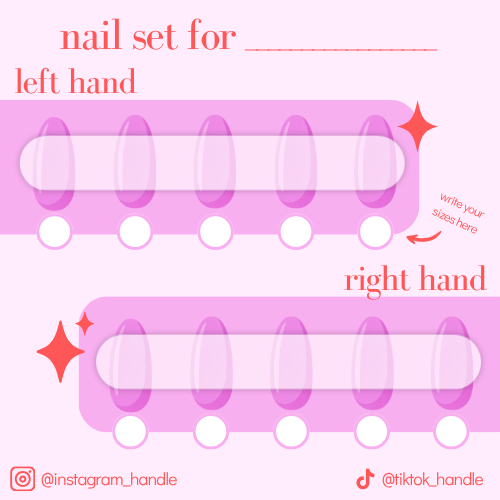 Press-On Nail Set Card – Canva Template