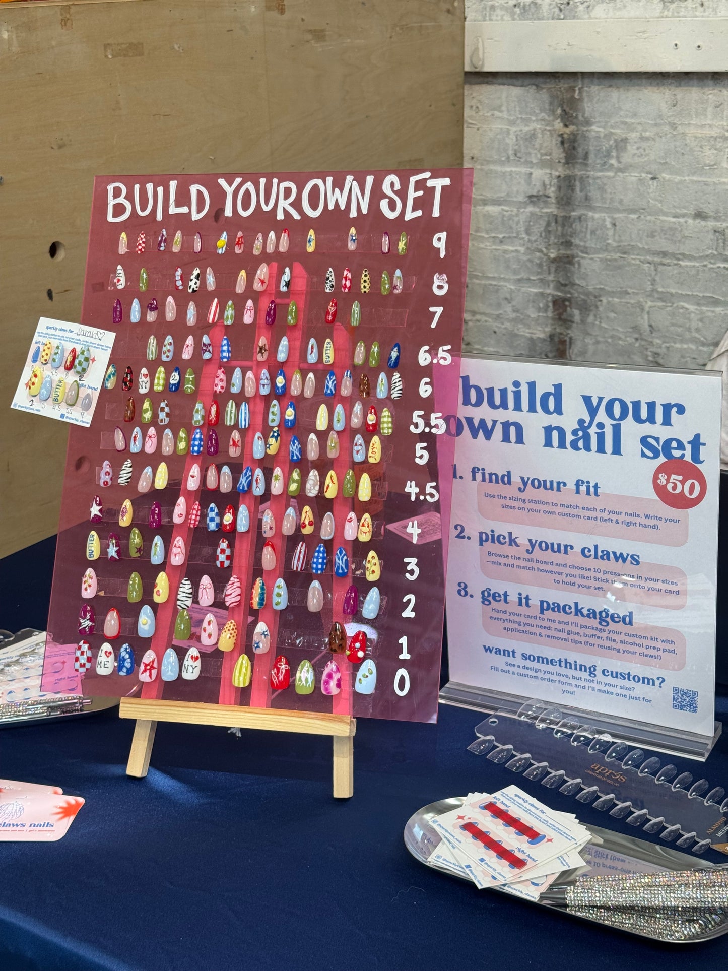 Build Your Own Nail Set – Printable Market Sign (Canva Template)