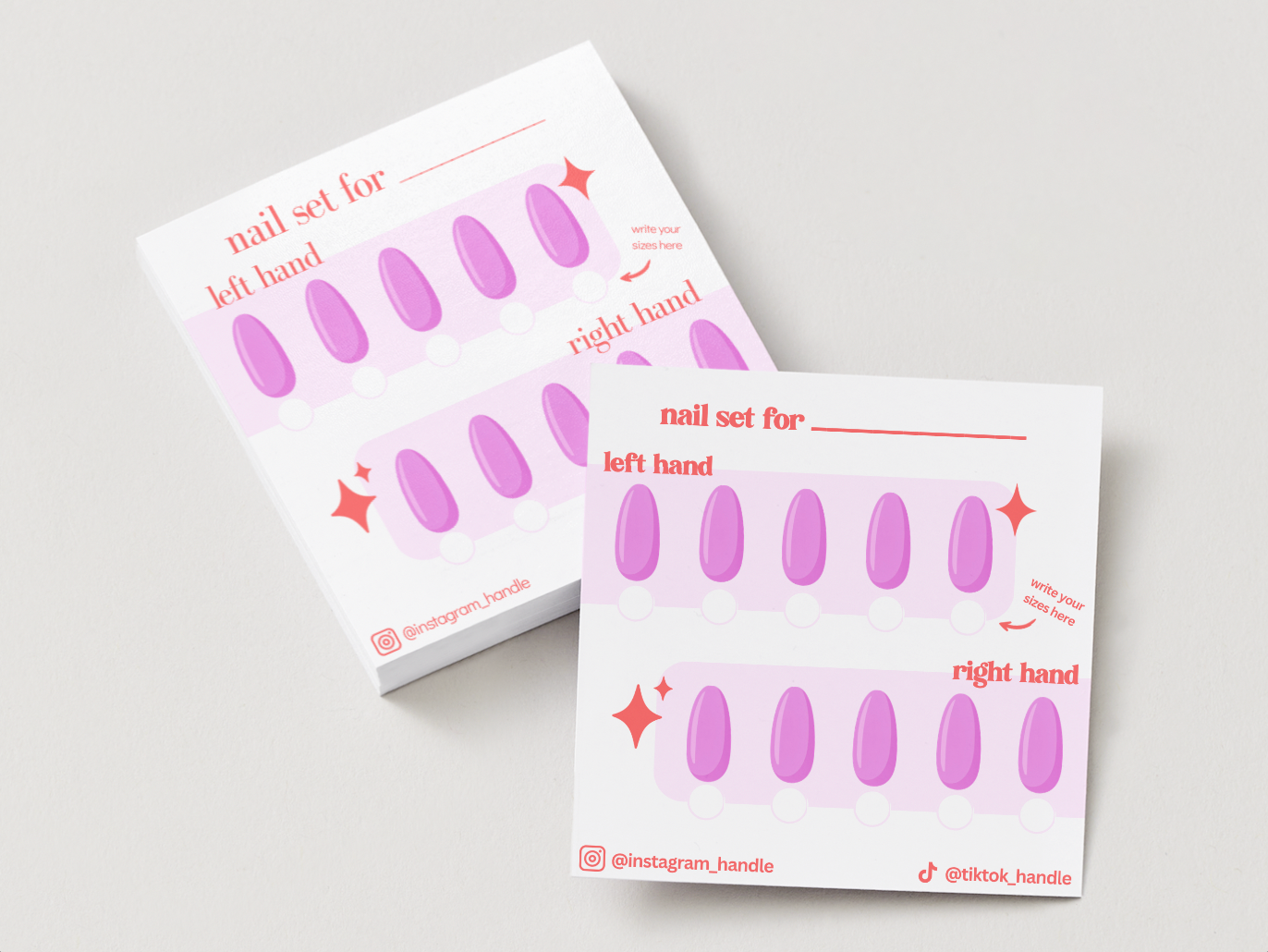 Press-On Nail Set Card – Canva Template