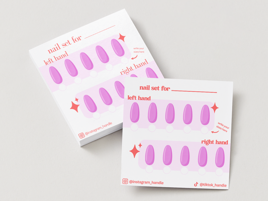 Press-On Nail Set Card – Canva Template